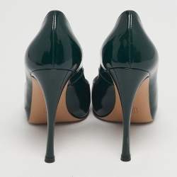 Pre Owned Gianvito Rossi Size 36 Dark Green Patent Leather Platform Pumps