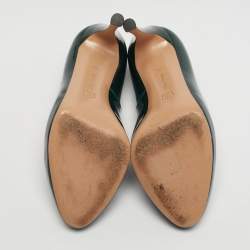 Pre Owned Gianvito Rossi Size 36 Dark Green Patent Leather Platform Pumps