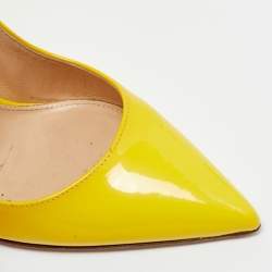 Pre Owned Gianvito Rossi Gianvito 85 Size 35 Yellow Patent Leather Pumps
