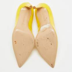 Pre Owned Gianvito Rossi Gianvito 85 Size 35 Yellow Patent Leather Pumps