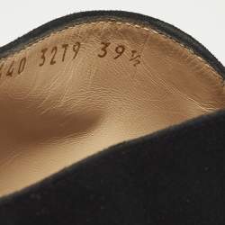 Pre Owned حذاء مولز جيانفيتو روسي مفتوح من الأمام سويدي أسود مقاس 39.5