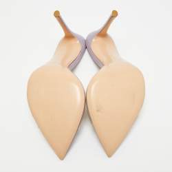 Pre Owned Gianvito Rossi Elle Size 40.5 Transparent Leather and PVC Slide Sandals