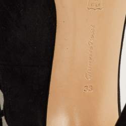 مملوكة مسبقًا Gianvito Rossi Femi Size 38 Black Suede Lace up Pointed Toe Pumps