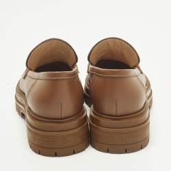 Pre Owned Gianvito Rossi Argo Size 36 Brown Leather Loafers