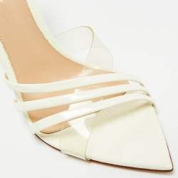 مملوكة مسبقًا صندل جيانفيتو روسي إيلي PVC بيج مقاس 36.5