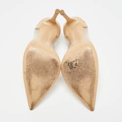 Pre Owned Gianvito Rossi Plexi Size 36.5 Tricolor Leather and PVC Pumps