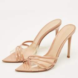 مملوكة مسبقًا صندل سلايد جيانفيتو روسي أيلي جلد وبي في سي بنفسجي مقاس 38