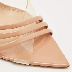 مملوكة مسبقًا صندل سلايد جيانفيتو روسي أيلي جلد وبي في سي بنفسجي مقاس 38