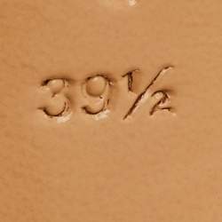 مملوكة مسبقًا حذاء كعب عالي جيانفيتو روسي بليكسى جلد لامع وبي في سي بيج/شفاف مقدمة مدببة مقاس 39.5