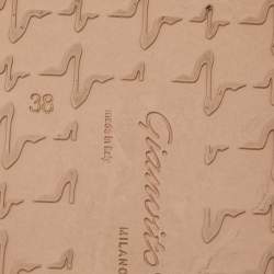 Pre Owned حذاء سلايد إسبادريل جيانفيتو روسي ماربيلا جلد مجدول أبيض مقاس 37.5