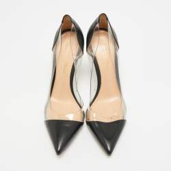 مملوكة مسبقًا Gianvito Rossi Plexi Size 36 Black/Transparent Leather and PVC Pumps