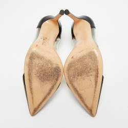 مملوكة مسبقًا Gianvito Rossi Plexi Size 36 Black/Transparent Leather and PVC Pumps