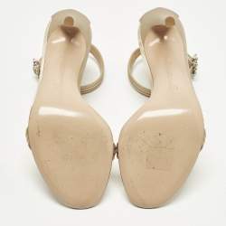 مملوكة مسبقًا Gianvito Rossi Portofino Size 36 Beige Satin Ankle Strap Sandals