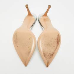 Pre Owned Gianvito Rossi Elle Size 37 Transparent PVC Slide Sandals