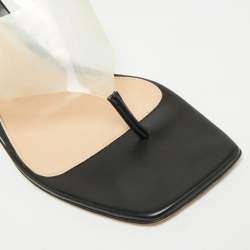 Pre Owned صندل الإصبع جيانفيتو روسي شفاف PVC لوتس مقاس 40