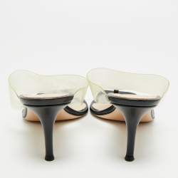 Pre Owned صندل الإصبع جيانفيتو روسي شفاف PVC لوتس مقاس 40