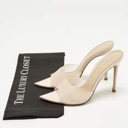 مملوكة مسبقًا صندل سلايد غينافيتو روسي إللي سويدي بيج لامع مقاس 39