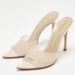 مملوكة مسبقًا صندل سلايد غينافيتو روسي إللي سويدي بيج لامع مقاس 39