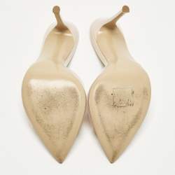 مملوكة مسبقًا صندل سلايد غينافيتو روسي إللي سويدي بيج لامع مقاس 39