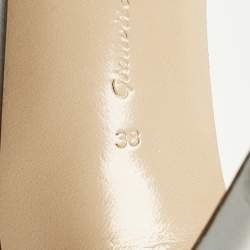 مملوكة مسبقًا Gianvito Rossi Portofino Size 38 White Leather and PVC Ankle Strap Sandals