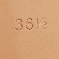 Pre Owned صندل جيانفيتو روسي إيلي أبيض بي في سي مفتوح من الأمام مقاس 36.5