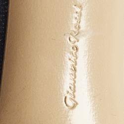 Pre Owned صندل جيانفيتو روسي بورتوفينو دينيم أزرق بحزام للكاحل مقاس 37