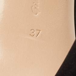 Pre Owned Gianvito Rossi Portofino Size 37 Black Suede Ankle Strap Sandals