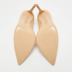 Pre Owned Gianvito Rossi Gianvito 105 Size 38.5 Beige Leather Pumps