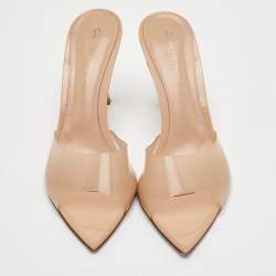 Pre Owned صندل جيانفيتو روسي إيلي PVC بيج مقاس 39.5