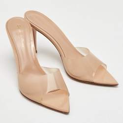 Pre Owned صندل جيانفيتو روسي إيلي PVC بيج مقاس 39.5