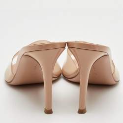 Pre Owned صندل جيانفيتو روسي إيلي PVC بيج مقاس 39.5