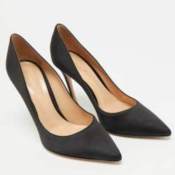مملوكة مسبقًا Gianvito Rossi Gianvito 105 Size 37.5 Black Satin Pumps