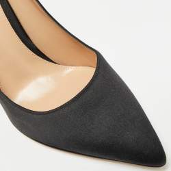 مملوكة مسبقًا Gianvito Rossi Gianvito 105 Size 37.5 Black Satin Pumps