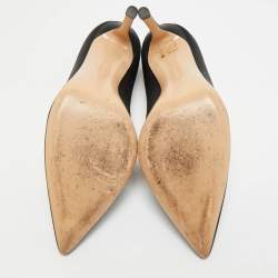 مملوك ة مسبقًا Gianvito Rossi Gianvito 105 Size 37.5 Black Satin Pumps