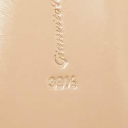 مملوكة مسبقًا حذاء باليرينا فلات جيانفيتو روسي كعب قصير أزرق كحلي سويدي ربط للكاحل مقاس 39.5