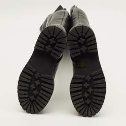 مملوكة مسبقًا Gianvito Rossi Moka Size 37.5 Black Leather Knee Length Boots