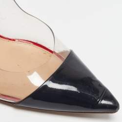 Pre Owned Gianvito Rossi Plexi Size 39.5 Tricolor Patent Leather and PVC Pumps