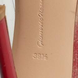 Pre Owned Gianvito Rossi Plexi Size 39.5 Tricolor Patent Leather and PVC Pumps