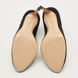 Pre Owned Gianvito Rossi Vamp Size 37.5 Black Suede Booties