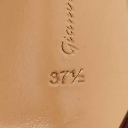 Pre Owned Gianvito Rossi Size 37.5 Burgundy Suede Open Toe Ankle Wrap Sandals