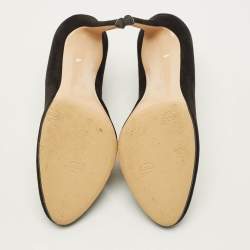 Pre Owned Gianvito Rossi Vamp Size 38.5 Black Suede Booties