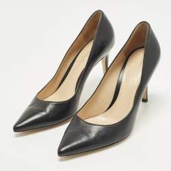 Pre Owned حذاء كعب عالي جيانفيتو روسي سويدي أسود مقدمة مدببة مقاس 39