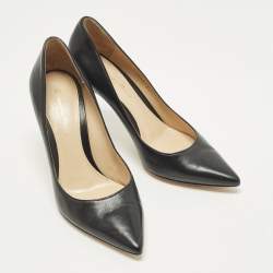 Pre Owned حذاء كعب عالي جيانفيتو روسي سويدي أسود مقدمة مدببة مقاس 39