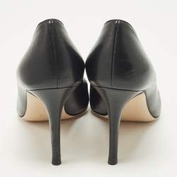 Pre Owned حذاء كعب عالي جيانفيتو روسي سويدي أسود مقدمة مدببة مقاس 39