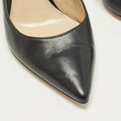 Pre Owned حذاء كعب عالي جيانفيتو روسي سويدي أسود مقدمة مدببة مقاس 39