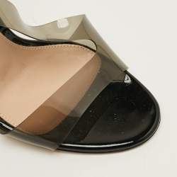 مملوكة مسبقًا Gianvito Rossi Metropolis Size 36 Black PVC Slingback Sandals