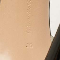 مملوكة مسبقًا Gianvito Rossi Metropolis Size 36 Black PVC Slingback Sandals