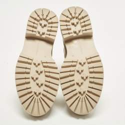 Pre Owned Gianvito Rossi Martis Size 40 Beige Leather Combat Boots