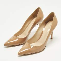 مملوكة مسبقًا Gianvito Rossi Size 39 Beige Patent Leather Pumps