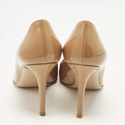 مملوكة مسبقًا Gianvito Rossi Size 39 Beige Patent Leather Pumps
